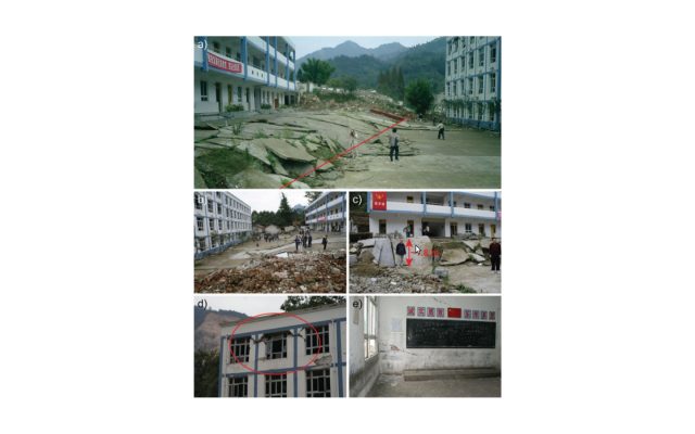 Figure 1: Different snapshots of the damage caused by the great Sichuan earthquake, May 12th, 2008.| Credit: Bjerrum, L.W., K. Atakan, and M.B. Sørensen (2010). Reconnaissance report and preliminary ground motion simulation of the 12 May 2008 Wenchuan earthquake . Bulletin of Earthquake Engineering 8, 6, 1569-1601. doi:10.1007/s10518-010-9198-2