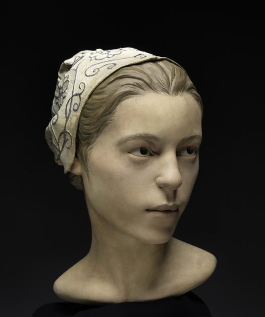 Forensic facial reconstruction based on human remains excavated in James Fort, Jamestown, Va. | Credits: Artist: StudioEIS; Photo: Don Hurlbert, Smithsonian