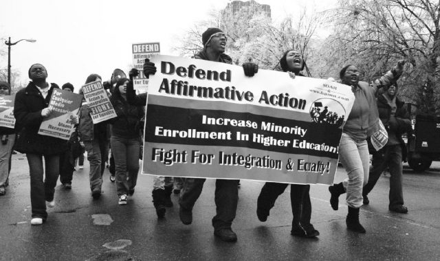 A 2007 affirmative action rally at the University of Michigan. | Credit: npaper-wehaa.com