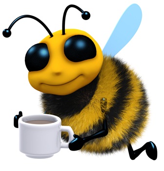 Bee coffee adicted