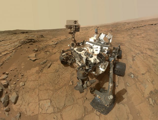 Figure 1. Self-portrait of Mars Science Laboratory Rovers, more commonly known as Curiosity. The mission has covered about three quarters of its nominal mission, although it is going to be extended indefinitely into the future as long as it continues working properly. | Credit: NASA/JPL.
