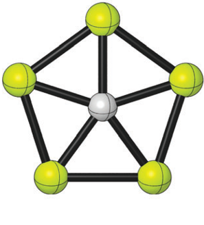 An anion (charge -4) formed by a central carbon bounded to five beryllium atoms. CBe