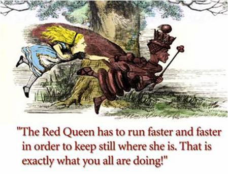 Figure 1. The Red Queen Race (Lewis Carroll’s Through the Looking Glass)