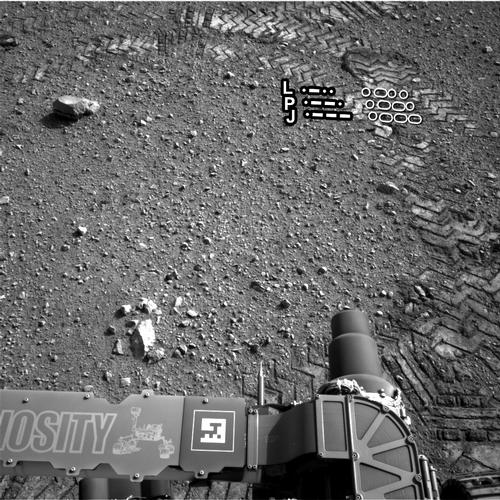 Figure 1. Morse code on the Martian terrain