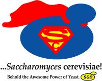 Superyeast. Logotype from the Saccharomyces Genome Database were the typical shape of this oval yeast is represented together with its bud, which is the incipient daughter. (source: http://www.yeastgenome.org/; 2003)