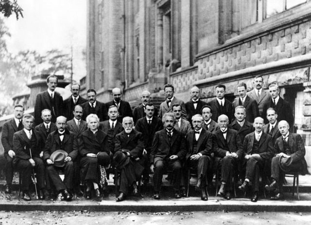 Attendants to the October 1927 Fifth Solvay International Conference on Electrons and Photons where Bohr presented the principle of complementarity.