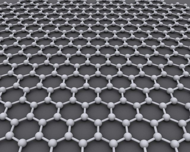 Figure 1. The structure of graphene, consisting of carbon atoms arranged in 6-membered rings.