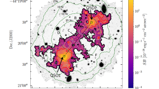 Direct imaging of a cosmic filament connecting two quasar-host galaxies